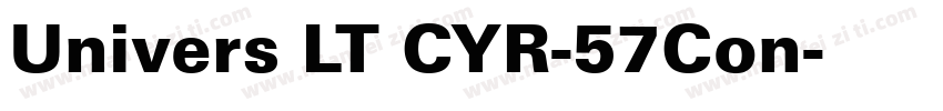 Univers LT CYR-57Con字体转换